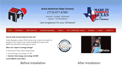 Desktop Screenshot of greatamericansolarscreens.com